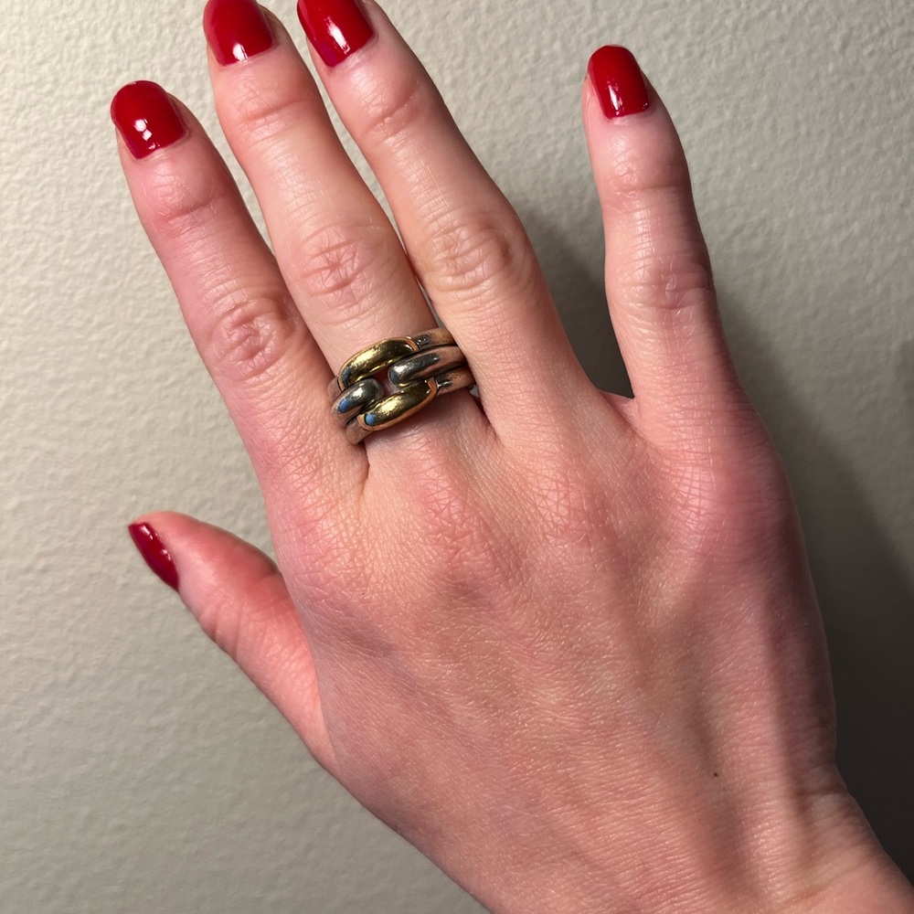 DAVID YURMAN two tone Gold and Silver Women's Ring